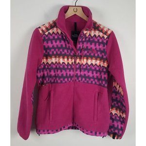 The North Face Women's Sz. S Denali Pink Ikat-print Full Zip Fleece Jacket